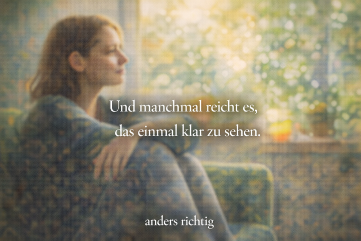 Titelbild - Und manchmal reicht es, das einmal klar zu sehen